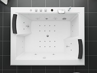 Massagebad vonato, half vrijstaand, hoogglans wit - afbeelding 2 van  5