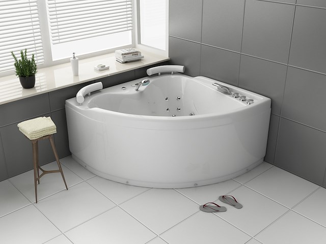 Massagebad vonato, hoekbad, hoogglans wit - afbeelding 2 van  3