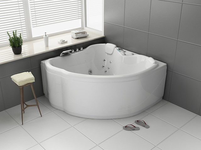 Massagebad vonato, hoekbad, hoogglans wit - afbeelding 2 van  3