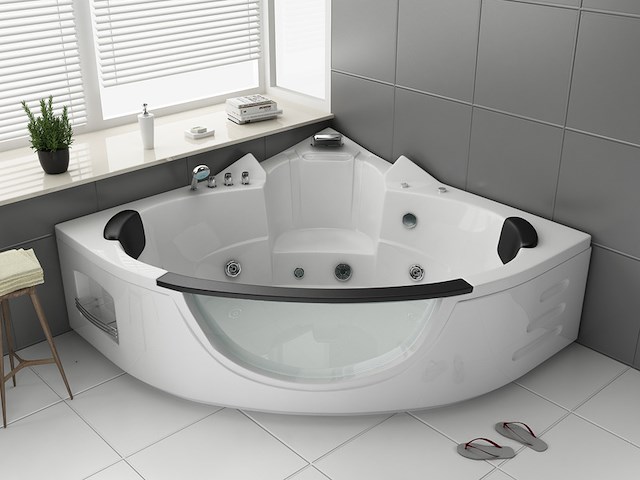 Massagebad vonato, hoekbad, hoogglans wit - afbeelding 2 van  3