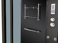 Massagebad vonato, met massagejets, zwarte cabine, wit bad - afbeelding 2 van  5