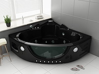 Massagebad vonato, ondina, hoogglans zwart - afbeelding 2 van  3