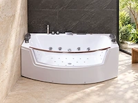 Massagebad / whirlpool, hoekopstelling, wit