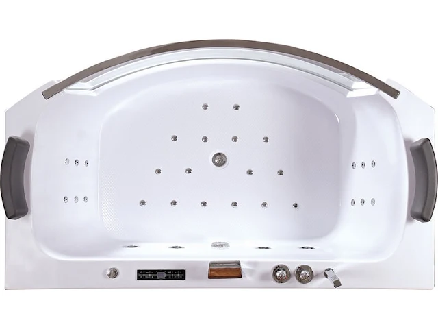 Massagebad / whirlpool, hoekopstelling, wit - afbeelding 2 van  4