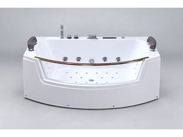 Massagebad / whirlpool, hoekopstelling, wit - afbeelding 3 van  4