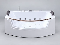 Massagebad / whirlpool, hoekopstelling, wit - afbeelding 3 van  4