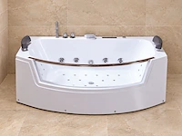 Massagebad / whirlpool, hoekopstelling, wit - afbeelding 4 van  4