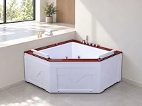 Massagebad / whirlpool, met venster, wit