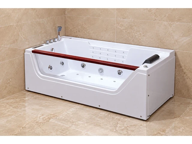 Massagebad / whirlpool, met venster, wit - afbeelding 4 van  4