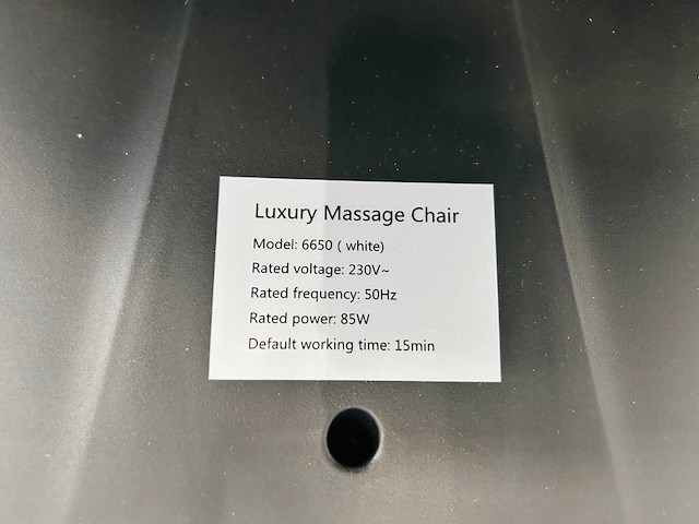 Massagestoel - wit - afbeelding 9 van  11