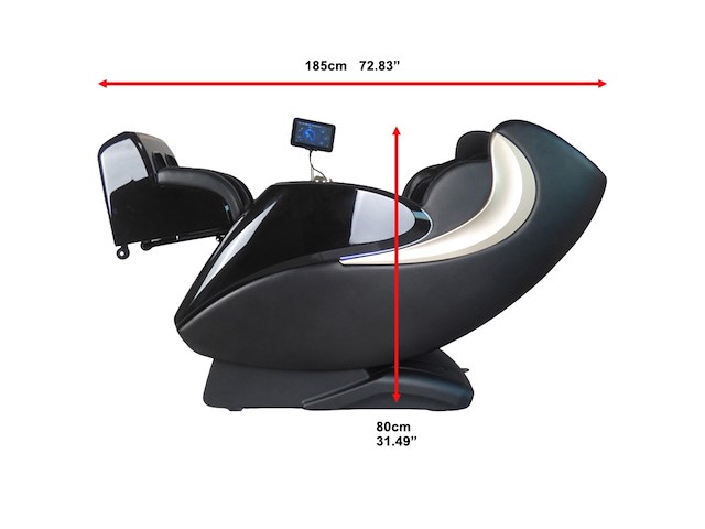 Massagestoel vonato, zero gravity, donkerblauw/zwart/gouden details - afbeelding 10 van  15