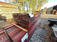 Massaranduba damwand-/ paardenbox profiel 2000-2500x140x28mm (78x) - afbeelding 4 van  4