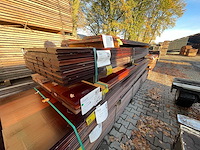 Massaranduba damwand-/ paardenbox profiel 3000x145x28mm (49x) - afbeelding 4 van  4