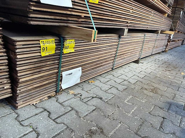 Massaranduba damwand-/ paardenboxprofiel 4000x200x28mm (30x) - afbeelding 4 van  4