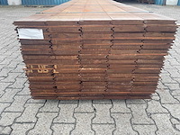Massaranduba damwand-/ paardenboxprofiel 4000x200x28mm (40x) - afbeelding 3 van  4
