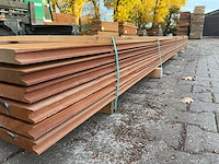 Massaranduba damwand-/ paardenboxprofiel 5000x195x28mm (75x) - afbeelding 2 van  4