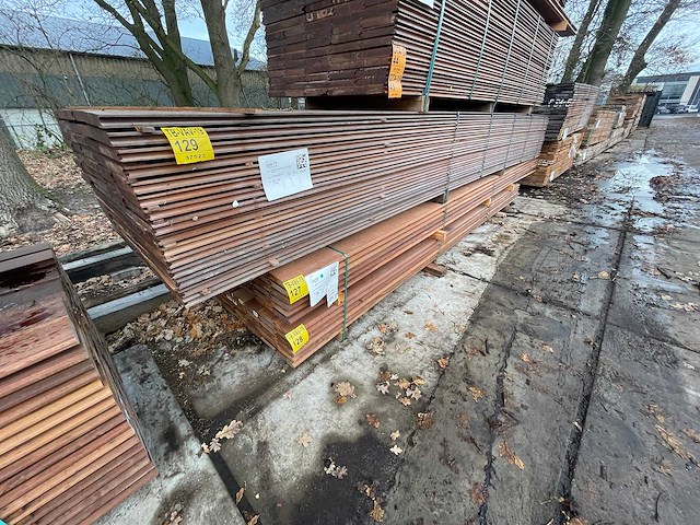 Massaranduba damwand-/ paardenboxprofiel 5000x195x28mm (75x) - afbeelding 4 van  4