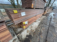 Massaranduba damwand-/ paardenboxprofiel 5000x195x28mm (75x) - afbeelding 4 van  4