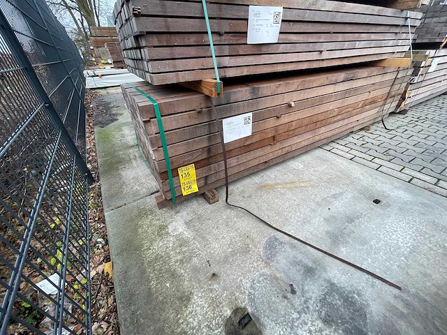 Massaranduba palen fijnbezaagd 3050x60x60mm (67x) - afbeelding 4 van  4