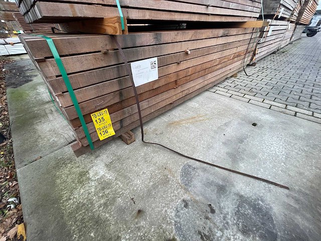 Massaranduba palen fijnbezaagd 3050x60x60mm (68x) - afbeelding 4 van  4