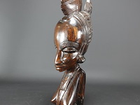 Massief ebben?houten afrikaanse buste - afbeelding 1 van  5