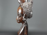 Massief ebben?houten afrikaanse buste - afbeelding 2 van  5