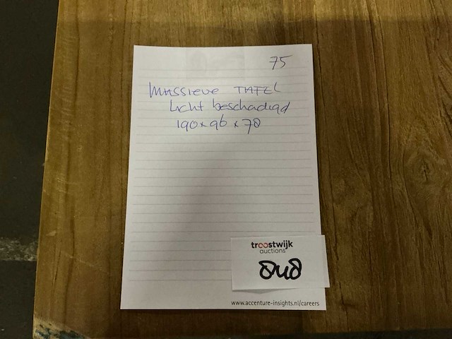 Massief eetkamertafel 190cm - afbeelding 4 van  4