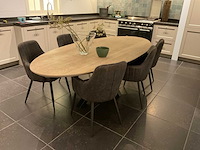 Massief eiken eetkamertafel ovaal 260x120 cm - afbeelding 2 van  6
