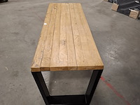 Massief eiken eetkamertafel, wood industries, bruin - afbeelding 5 van  26