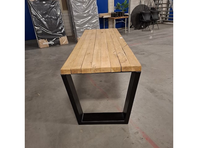 Massief eiken eetkamertafel, wood industries, bruin - afbeelding 8 van  26