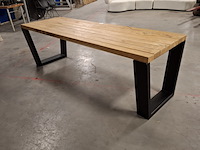 Massief eiken eetkamertafel, wood industries, bruin - afbeelding 9 van  26