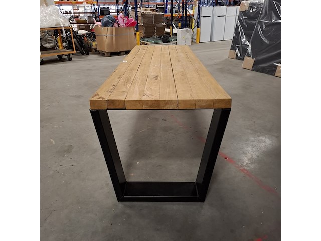 Massief eiken eetkamertafel, wood industries, bruin - afbeelding 13 van  26