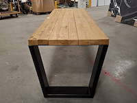 Massief eiken eetkamertafel, wood industries, bruin - afbeelding 13 van  26
