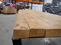 Massief eiken eetkamertafel, wood industries, bruin - afbeelding 17 van  26