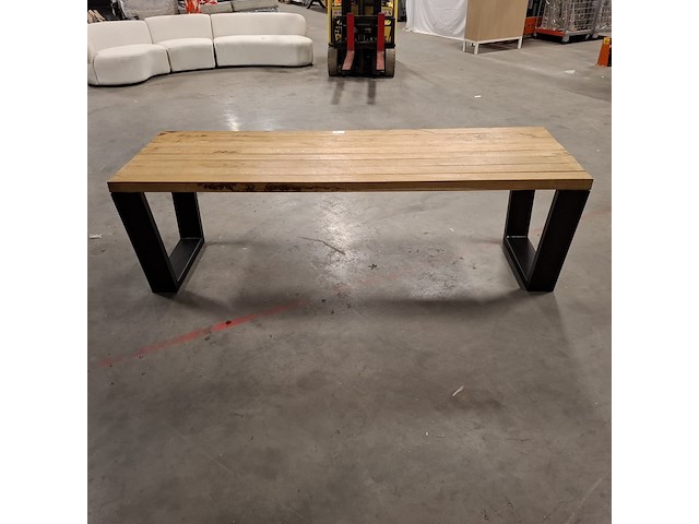 Massief eiken eetkamertafel, wood industries, bruin - afbeelding 22 van  26