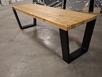 Massief eiken eetkamertafel, wood industries, bruin - afbeelding 25 van  26
