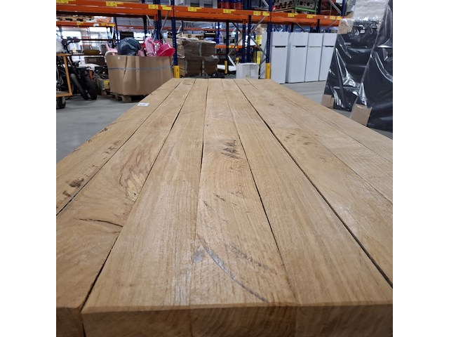 Massief eiken eetkamertafel, wood industries, bruin - afbeelding 26 van  26