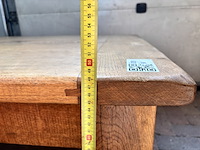 Massief eiken salontafel, rechthoekig, naturel / licht eiken - afbeelding 5 van  5