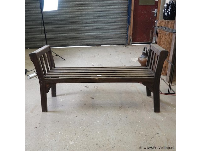 Massief houten bank - afbeelding 2 van  5