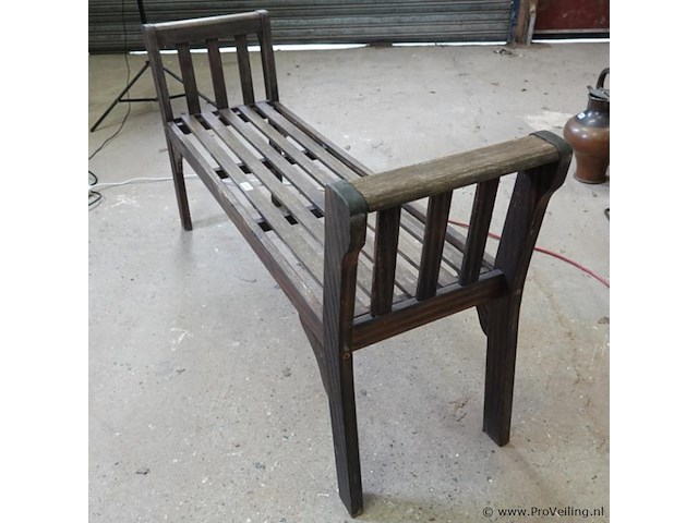 Massief houten bank - afbeelding 4 van  5