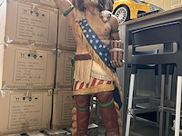 Massief houten beeld handgemaakt 130 cm - afbeelding 1 van  5