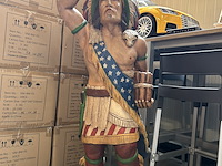 Massief houten beeld handgemaakt 130 cm - afbeelding 2 van  5