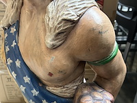 Massief houten beeld handgemaakt 130 cm - afbeelding 5 van  5