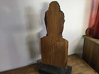 Massief houten boedha hoofd - afbeelding 3 van  3
