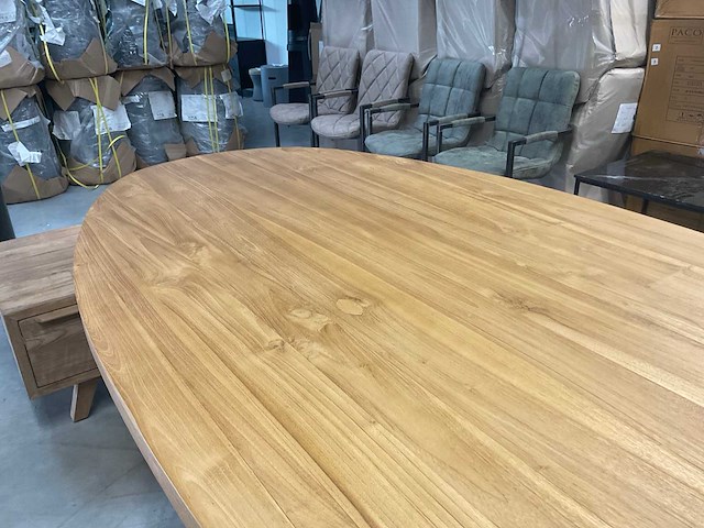 Massief houten eetkamertafel - afbeelding 2 van  12