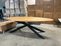 Massief houten eetkamertafel - afbeelding 1 van  12