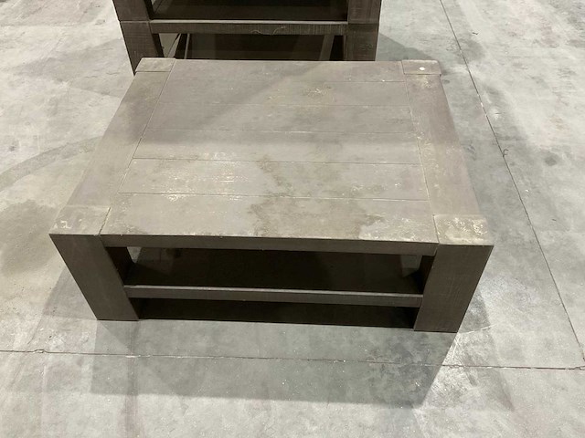 Massief houten salontafel 110x90 cm (6x) - afbeelding 4 van  6