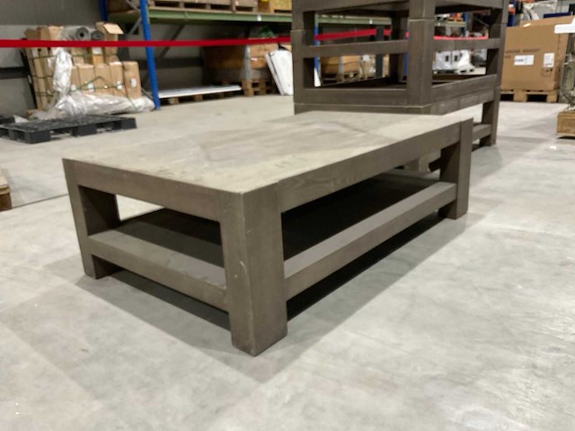 Massief houten salontafel 130x80 cm (5x) - afbeelding 4 van  6