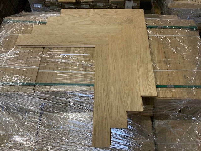 Massief visgraat eiken select parketvloer (39,48 m2) - afbeelding 1 van  2