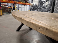 Massief vurenhouten eetkamertafel, wood industries, bruin - afbeelding 2 van  22